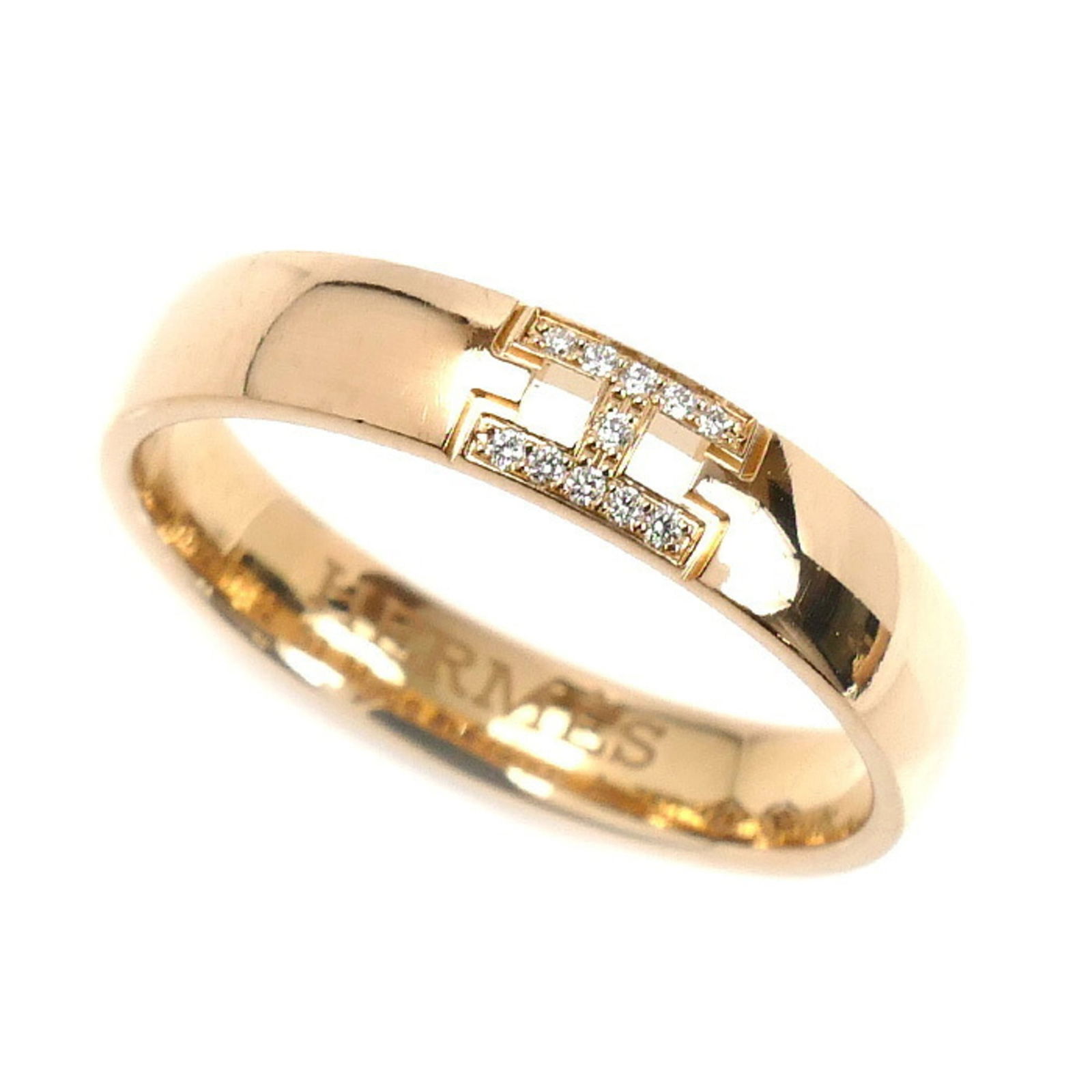 18K Pink Gold Hermes Band Ring (1 of 7)