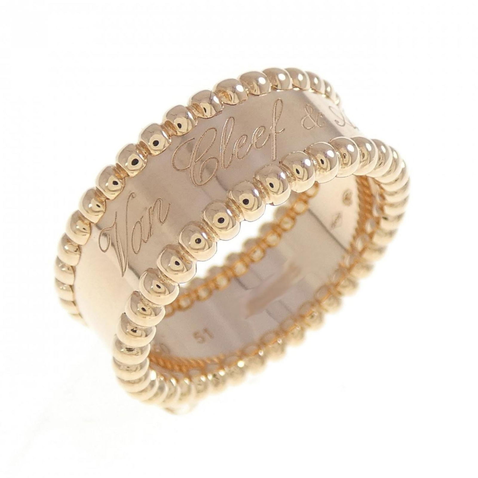 Van Cleef & Arpels 18K Pink Gold Band Ring (1 of 4)
