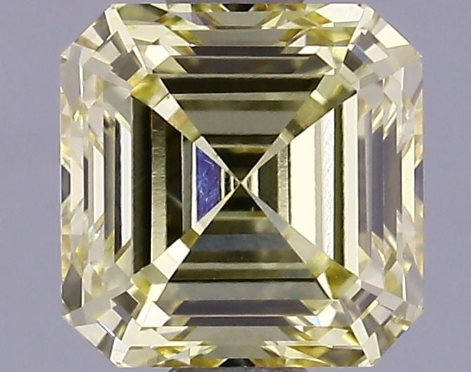 Loose Lab Diamond IGI Asscher 1.02ct Fancy Yellow VS1: Loose Lab Diamond IGI Asscher 1.02ct Fancy Yellow VS1 IGI certified loose lab diamond, Asscher cut, weighing 1.02ct in Fancy Yellow color with VS1 clarity, featuring excellent polish and symmetry. 