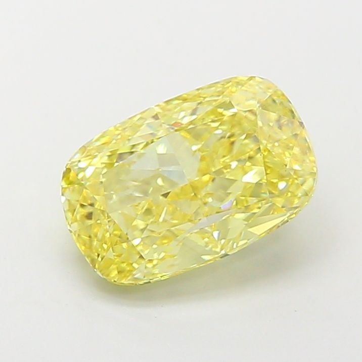 Loose Lab Diamond IGI Cushion Modified 3.0ct Fancy Intense Yellow VS1: Loose Lab Diamond IGI Cushion Modified 3.0ct Fancy Intense Yellow VS1 Loose lab-grown diamond weighing 3.0ct with a cushion modified cut, fancy intense yellow color, and VS1 clarity, certified by