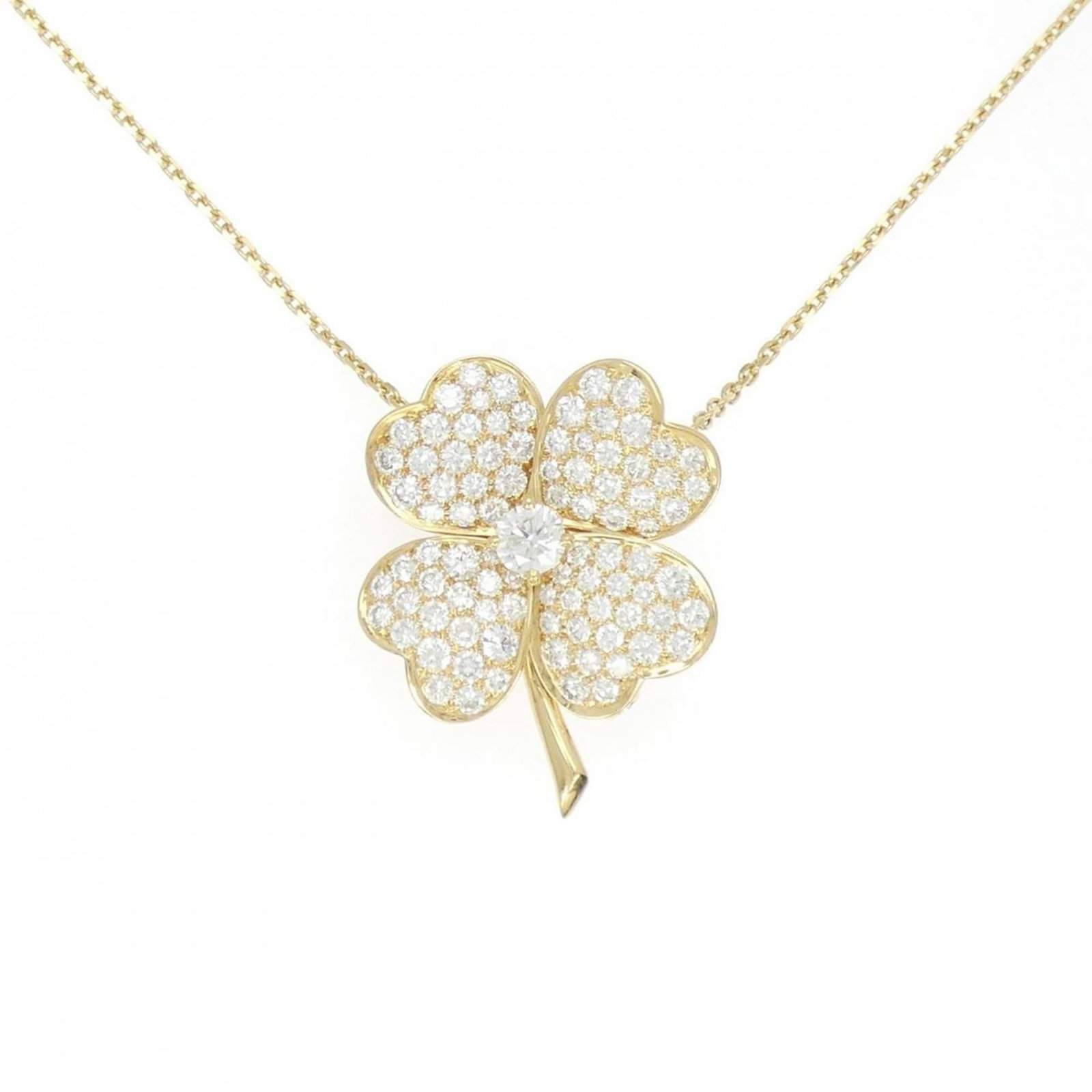 Cosmos Necklace Van Cleef & Arpels: Cosmos Necklace Van Cleef & Arpels Van Cleef & Arpels Cosmos Necklace in 18K yellow gold, designed for women, with a pendant measuring 32.9mm x 25.6mm; condition is used but very good with minor trace