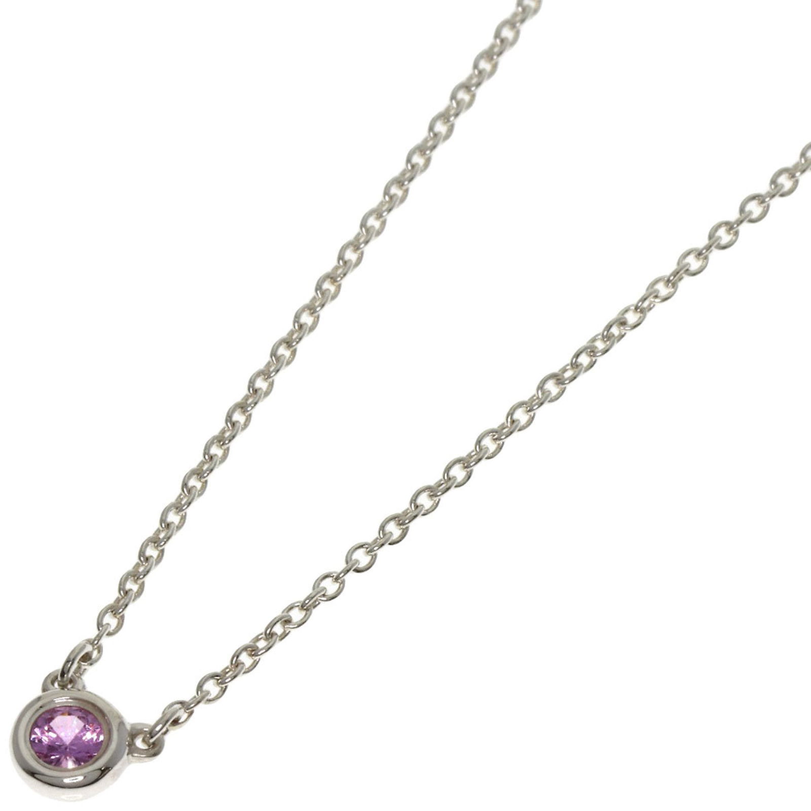 Tiffany & Co. Pink Sapphire Necklace 1-Piece in Silver for Women (1 of 4)