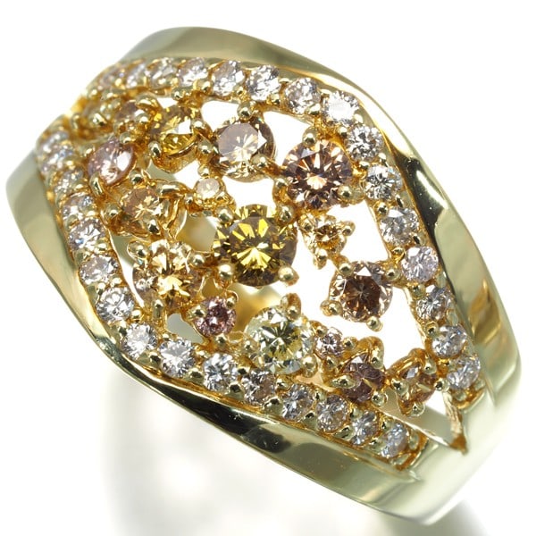 18K 750 Yellow Gold Diamond 1.08ct Openwork Ring: 18K 750 Yellow Gold Diamond 1.08ct Openwork Ring 18K yellow gold ring featuring a natural diamond of 1.08 carats, made in Japan, with a ring size of US 7.25-7.5. Item Specifics: Country Of Origin: Jap