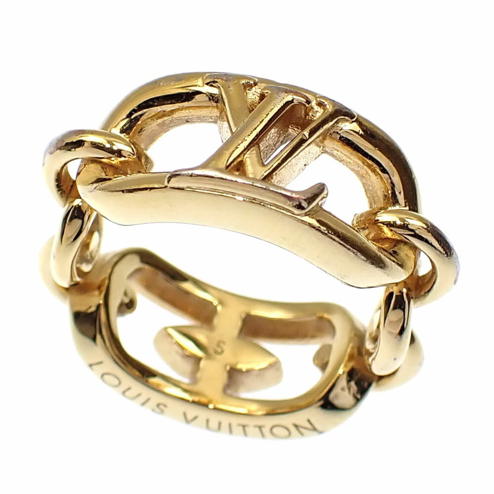 Louis Vuitton Gold Plating Band Ring (1 of 7)