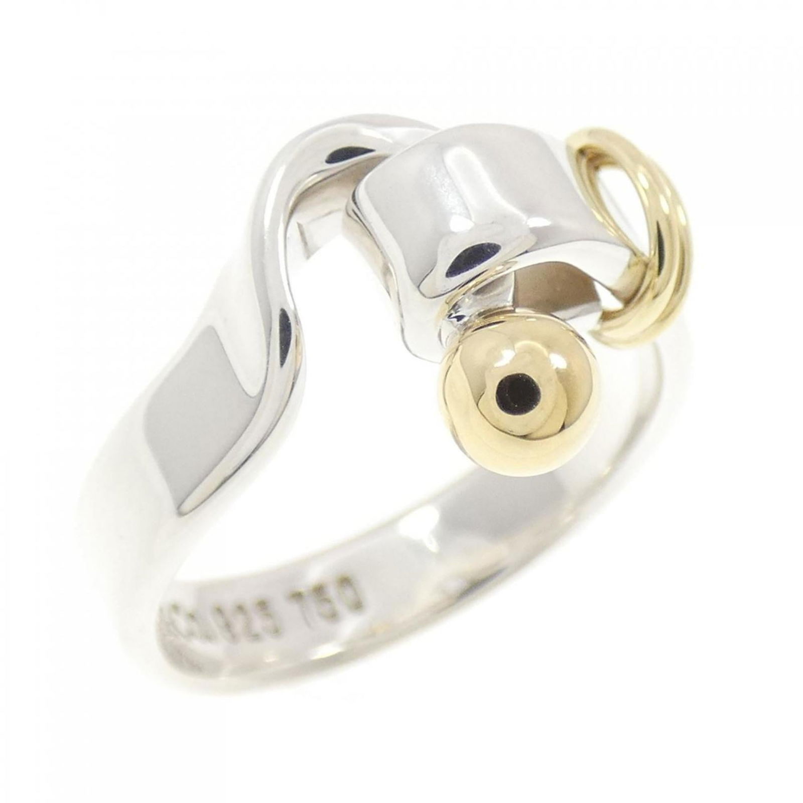 Tiffany Band Ring Silver 925, Yellow Gold 18K (1 of 5)