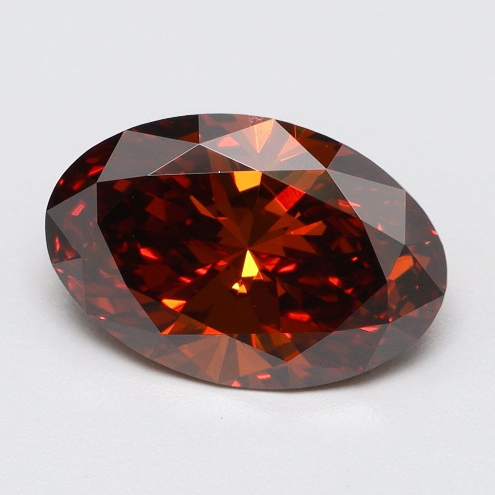 Loose Lab Diamond 1.02ct Fancy Red VS1 - Oval (1 of 1)