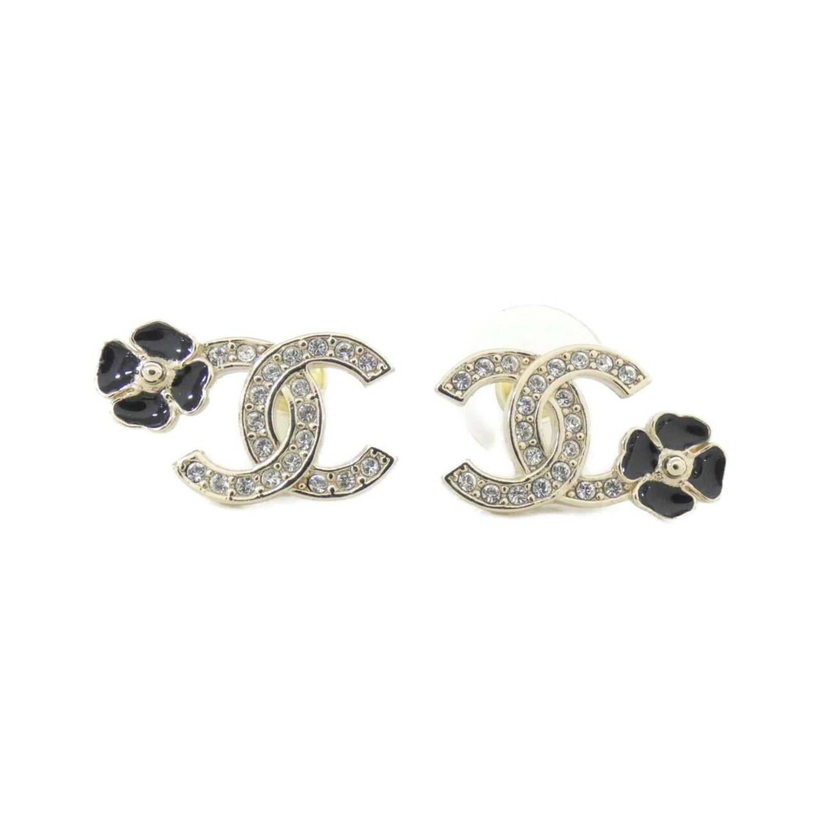 Chanel Earrings Stud: Chanel Earrings Stud These Chanel Stud Earrings are designed for women in black and gold, measuring 12mm x 20mm, and are in very good used condition with minor scratches. Item Specifics: Brand: Chanel