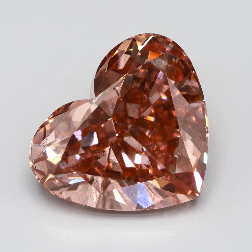 Loose Lab Diamond Heart 5.0ct Fancy Vivid Pink SI1: Loose Lab Diamond Heart 5.0ct Fancy Vivid Pink SI1 Loose lab-grown diamond, 5.0ct in fancy vivid pink color with SI1 clarity, featuring very good polish and symmetry. Measurements are 9.95mm x
