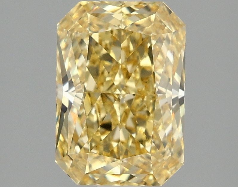 Loose Lab Diamond IGI Radiant 2.09ct Fancy Vivid Yellow VS1: Loose Lab Diamond IGI Radiant 2.09ct Fancy Vivid Yellow VS1 This is a 2.09ct loose lab-grown diamond with a fancy vivid yellow color and VS1 clarity, certified by IGI, featuring excellent polish and