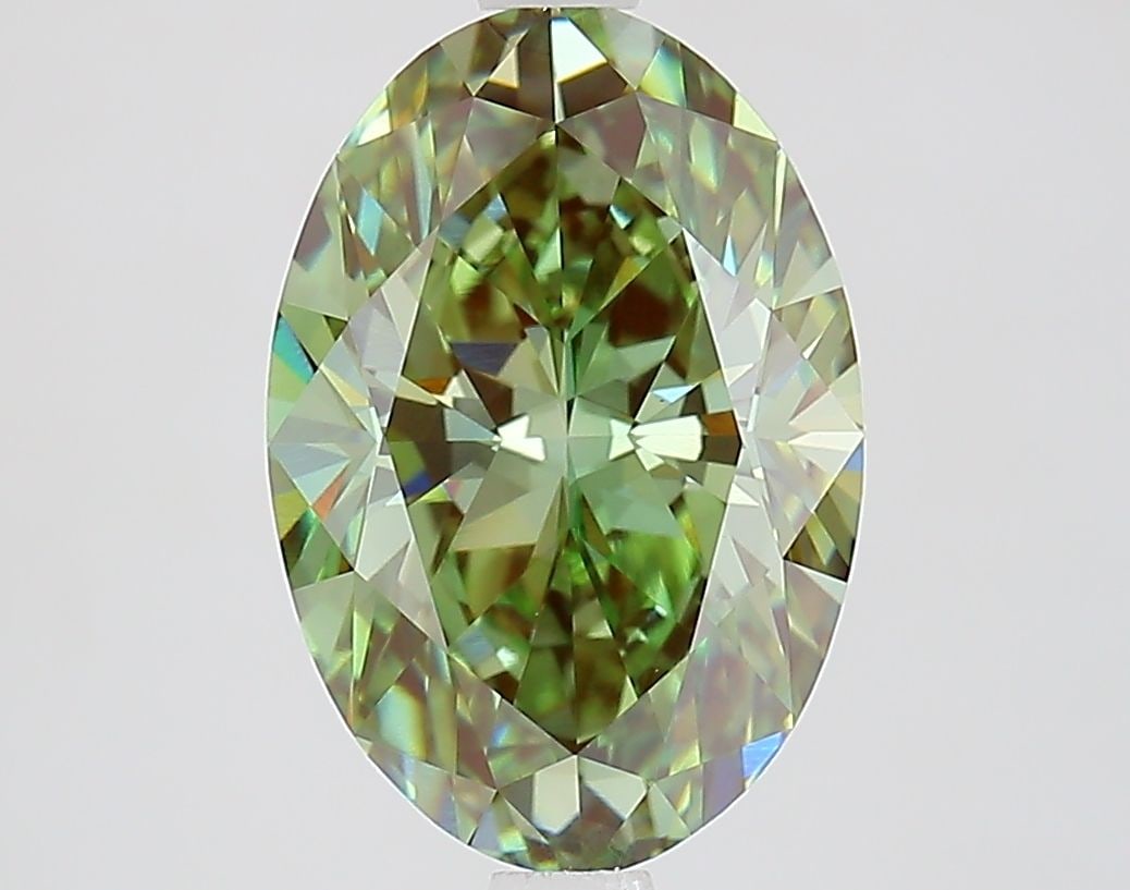 Loose Lab Diamond IGI Oval 2.93ct Fancy Vivid Green VVS2: Loose Lab Diamond IGI Oval 2.93ct Fancy Vivid Green VVS2 Loose Lab Diamond IGI Oval, 2.93ct, Fancy Vivid Green, Clarity VVS2, with excellent polish and symmetry. Certified by IGI. Item Specifics: