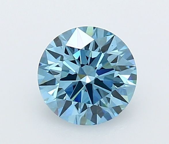 Ideal Loose Lab Diamond IGI Round 1.01ct Fancy Vivid Blue VVS2: Ideal Loose Lab Diamond IGI Round 1.01ct Fancy Vivid Blue VVS2 The 1.01ct loose lab-grown diamond is round cut, Fancy Vivid Blue color, VVS2 clarity, with excellent polish and symmetry, and certified