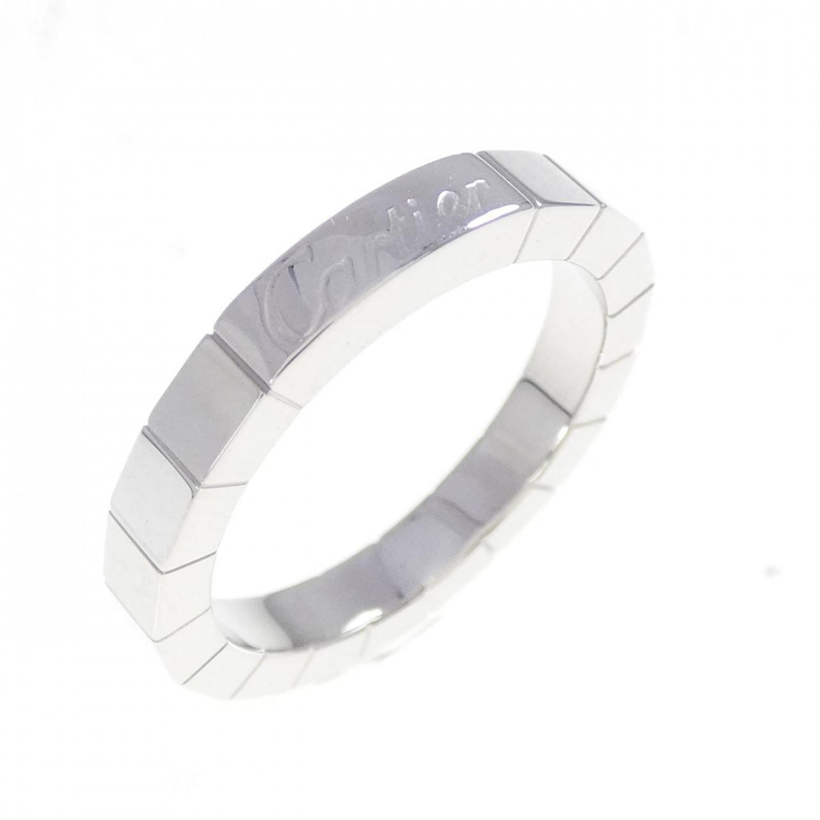 White Gold Cartier Band Ring (18K): White Gold Cartier Band Ring (18K) 18K white gold band ring by Cartier, designed for women, size 6, in used but like new condition with minimal signs of usage. Item Specifics: Brand: Cartier Type: Ban