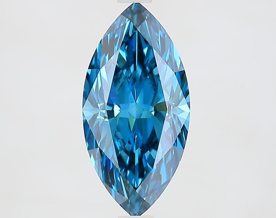 Loose Lab Diamond IGI Marquise 2.01ct Fancy Vivid Blue VVS1: Loose Lab Diamond IGI Marquise 2.01ct Fancy Vivid Blue VVS1 Loose Lab Diamond IGI Marquise 2.01ct in Fancy Vivid Blue, VVS1 clarity, with excellent polish and symmetry, certified by IGI. Item