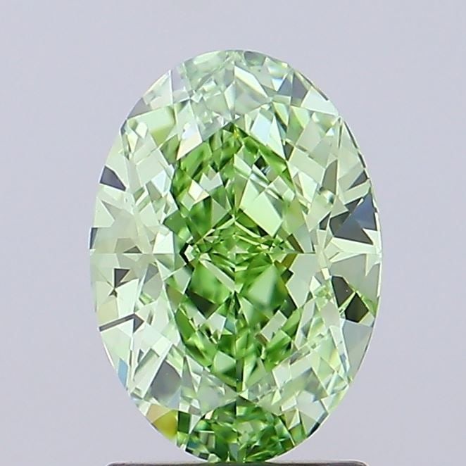 Loose Lab Diamond IGI Oval 2.07ct Fancy Vivid Green VVS1: Loose Lab Diamond IGI Oval 2.07ct Fancy Vivid Green VVS1 Loose Lab Diamond IGI Oval 2.07ct in Fancy Vivid Green color and VVS1 clarity, featuring excellent polish and symmetry, certified by IGI. 