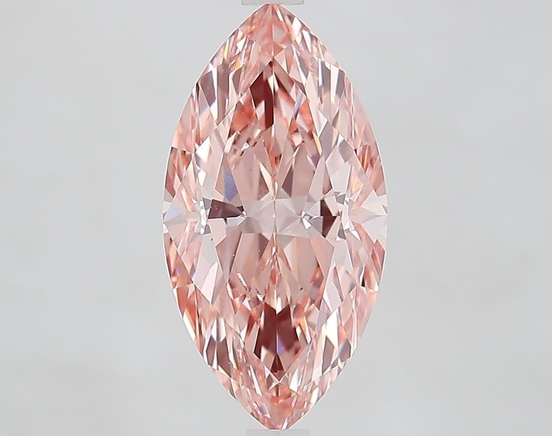Loose Lab Diamond IGI Marquise 3.1ct Fancy Vivid Pink VVS2: Loose Lab Diamond IGI Marquise 3.1ct Fancy Vivid Pink VVS2 Loose Lab Diamond IGI Marquise 3.1ct in Fancy Vivid Pink color and VVS2 clarity, featuring excellent polish and symmetry, certified by IGI. 