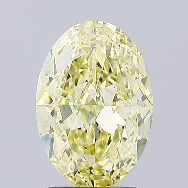Loose Lab Diamond IGI Oval 2.7ct Fancy Intense Yellow VS2: Loose Lab Diamond IGI Oval 2.7ct Fancy Intense Yellow VS2 Loose lab-grown diamond weighing 2.7ct, fancy intense yellow color, clarity VS2, with excellent polish and symmetry, certified by IGI. Item
