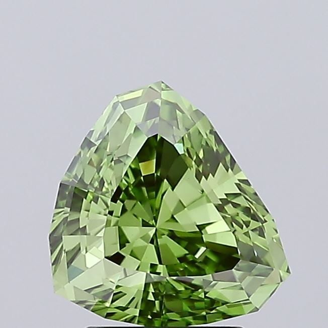 Loose Lab Diamond IGI Shield 2.54ct Fancy Vivid Green VVS2: Loose Lab Diamond IGI Shield 2.54ct Fancy Vivid Green VVS2 Loose Lab Diamond with IGI certification, weighing 2.54 ct, fancy vivid green in color, clarity VVS2, with excellent polish and symmetry.