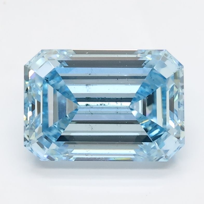 Loose Lab Diamond Emerald 2.02ct Blue VS2: Loose Lab Diamond Emerald 2.02ct Blue VS2 This loose lab-grown diamond weighs 2.02 carats, is blue in color with VS2 clarity, and features good polish and symmetry. It does not come with certification