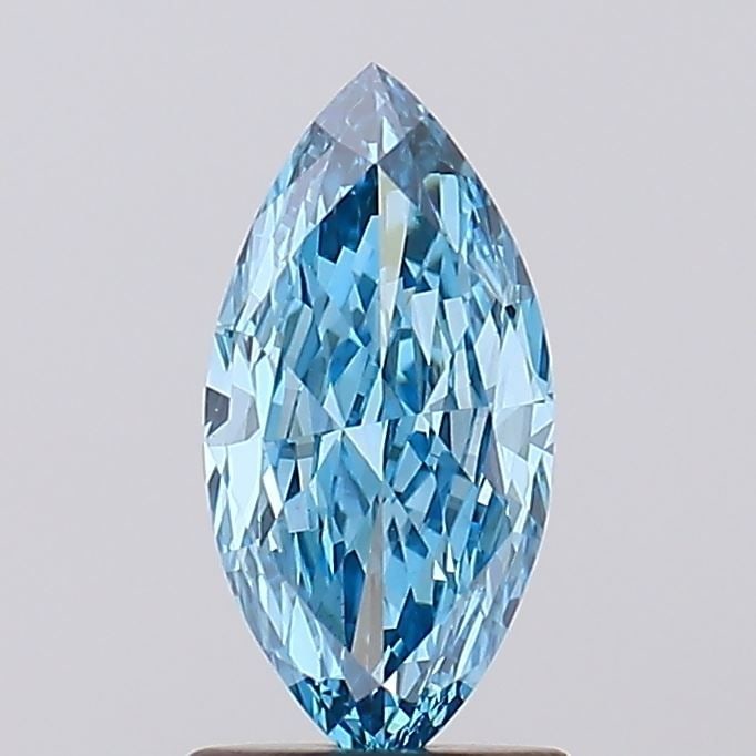 Loose Lab Diamond IGI Marquise 1.15ct Fancy Vivid Blue VS1: Loose Lab Diamond IGI Marquise 1.15ct Fancy Vivid Blue VS1 Loose lab-grown diamond, IGI certified, weighing 1.15ct, marquise cut with color Fancy Vivid Blue and clarity VS1. Measurements: 11.24L x