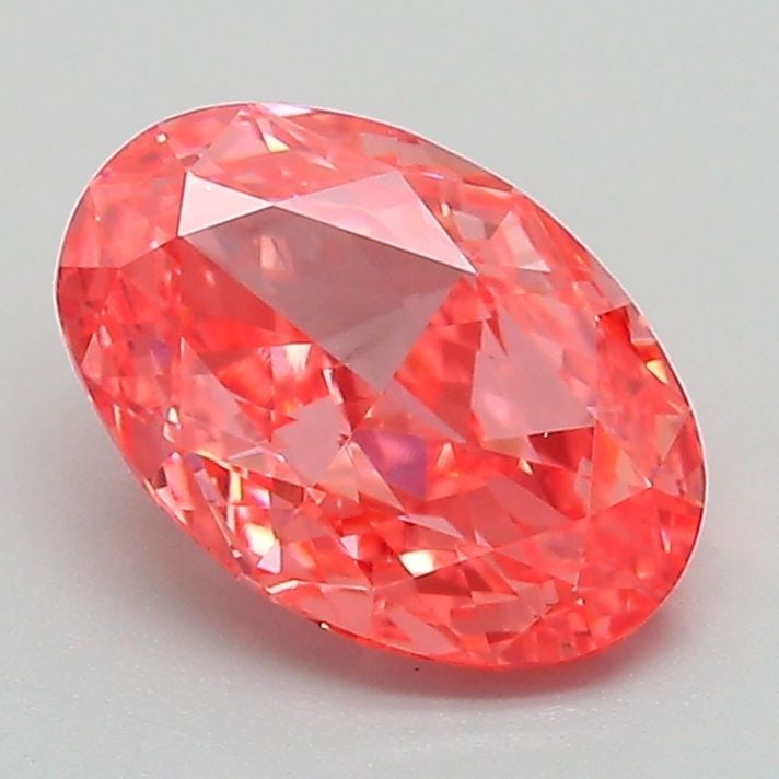Loose Lab Diamond 1.5ct Fancy Vivid Pink VS2 - IGI Oval: Loose Lab Diamond 1.5ct Fancy Vivid Pink VS2 - IGI Oval Loose lab-grown diamond weighing 1.5ct, with a fancy vivid pink color and VS2 clarity, certified by IGI; measures 8.93L x 6.12W x 3.53H. Item