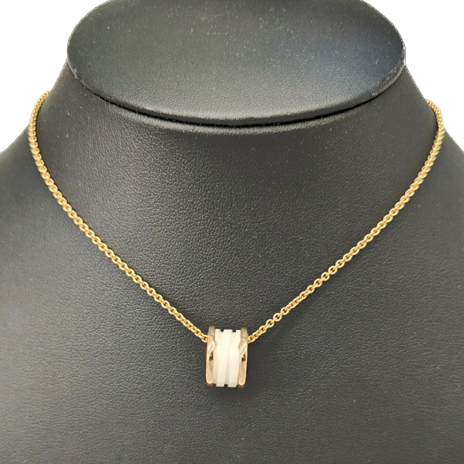 approximately 12.8g for men and women - BVLGARI B-ZERO 1 Necklace in 18K White Ceramic with 750 K (1 of 17)