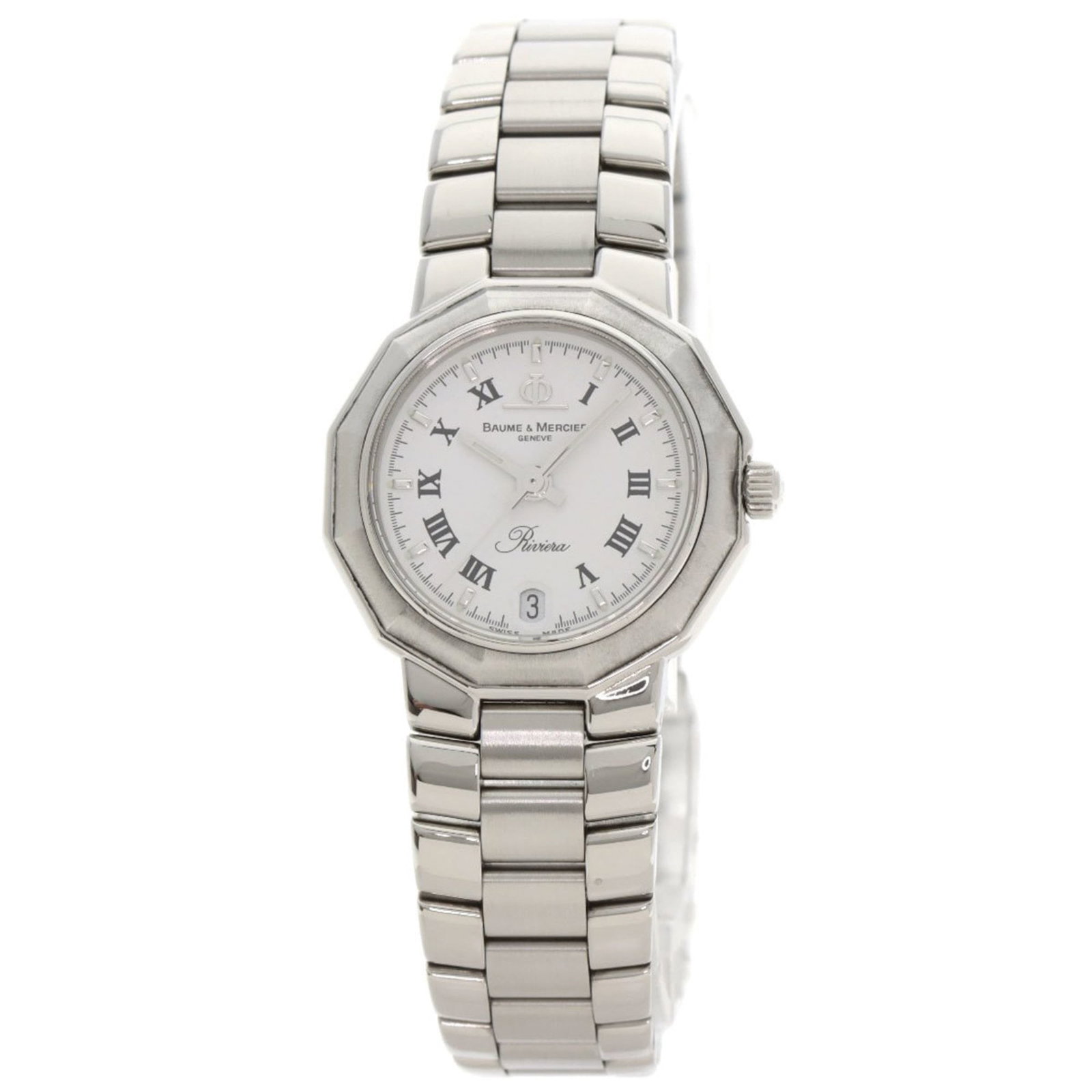 Wristwatch Baume & Mercier: Wristwatch Baume & Mercier This Baume & Mercier Wristwatch for women is made of stainless steel, has a case diameter of 25mm, and is in very good used condition. Item Specifics: Brand: Baume &
