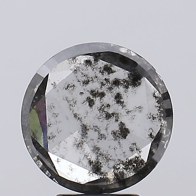 Loose Lab Diamond 2.96ct Salt And Pepper I3 - Rose: Loose Lab Diamond 2.96ct Salt And Pepper I3 - Rose Loose lab-grown diamond, 2.96ct, salt and pepper color, I3 clarity, with dimensions of 10.93L x 10.9W x 2.22H, no certification. Item Specifics: