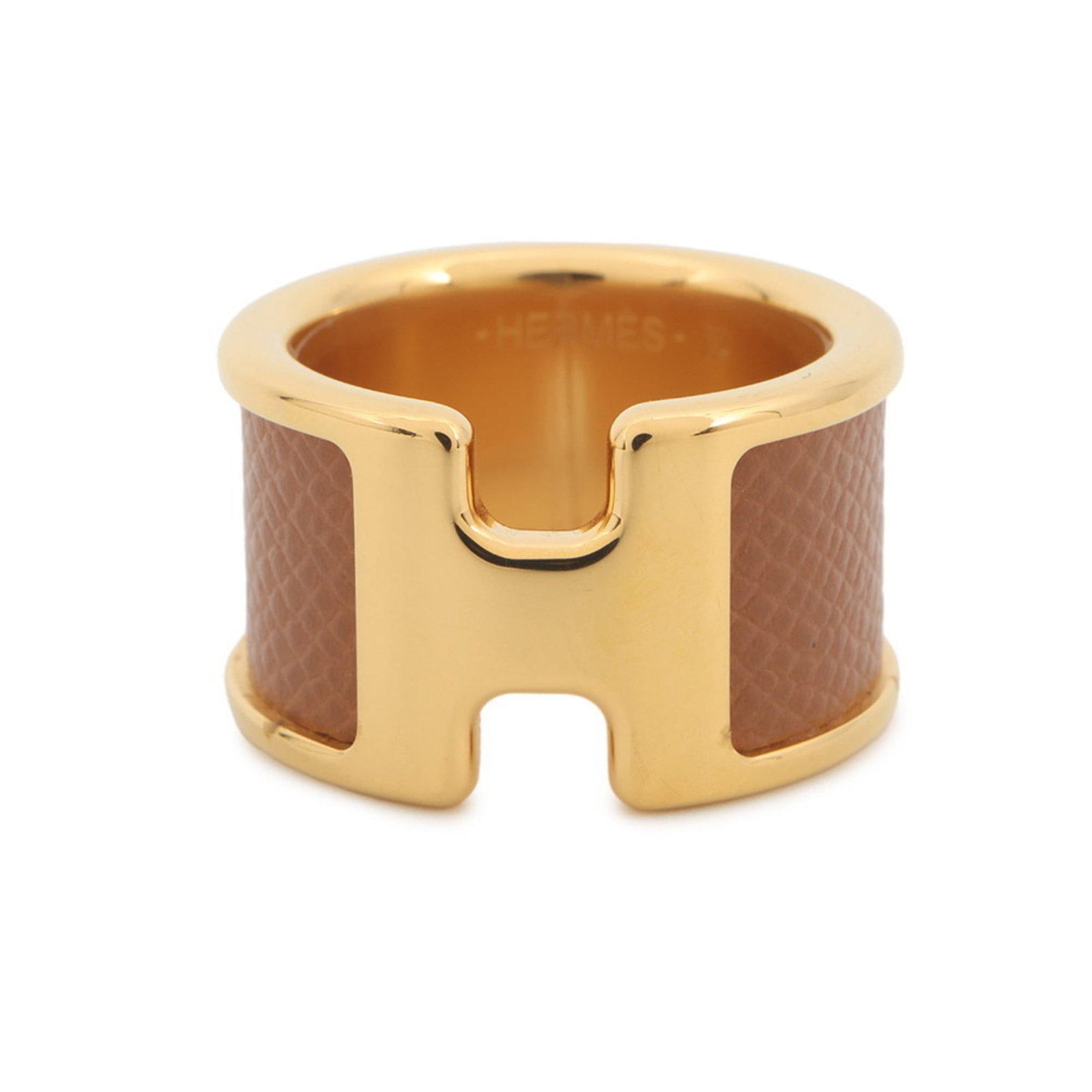 Epsom Leather Hermes Band Ring, Metal (1 of 9)