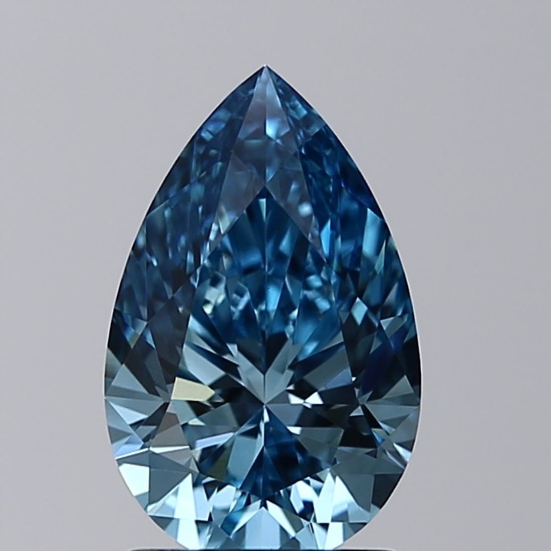 IGI Pear Loose Lab Diamond 1.5ct Fancy Intense Blue VS1: IGI Pear Loose Lab Diamond 1.5ct Fancy Intense Blue VS1 This is a 1.5ct IGI certified loose lab-grown diamond featuring a Fancy Intense Blue color and VS1 clarity, with excellent polish and symmetry.