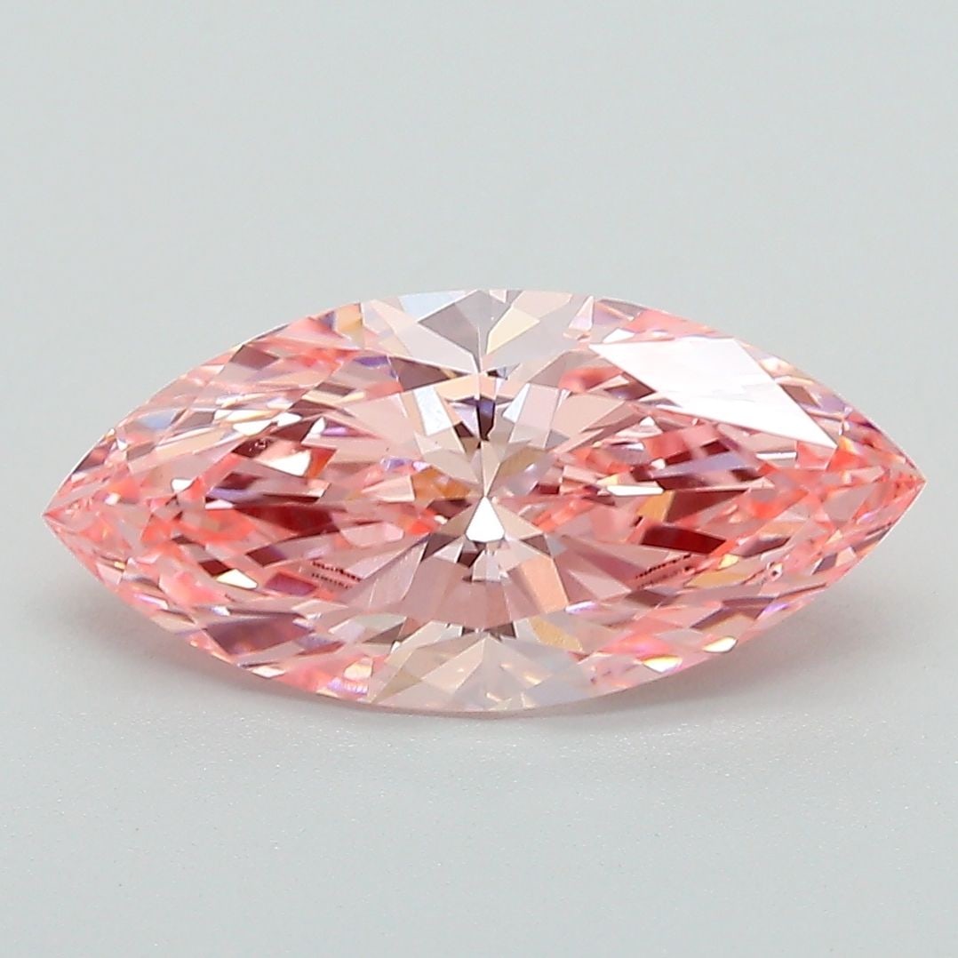 Loose Lab Diamond IGI Marquise 2.18ct Fancy Vivid Pink VS1: Loose Lab Diamond IGI Marquise 2.18ct Fancy Vivid Pink VS1 Loose lab-grown diamond marquise, 2.18ct, in Fancy Vivid Pink color and VS1 clarity, certified by IGI. Measurements are 13.71L X 6.54W X