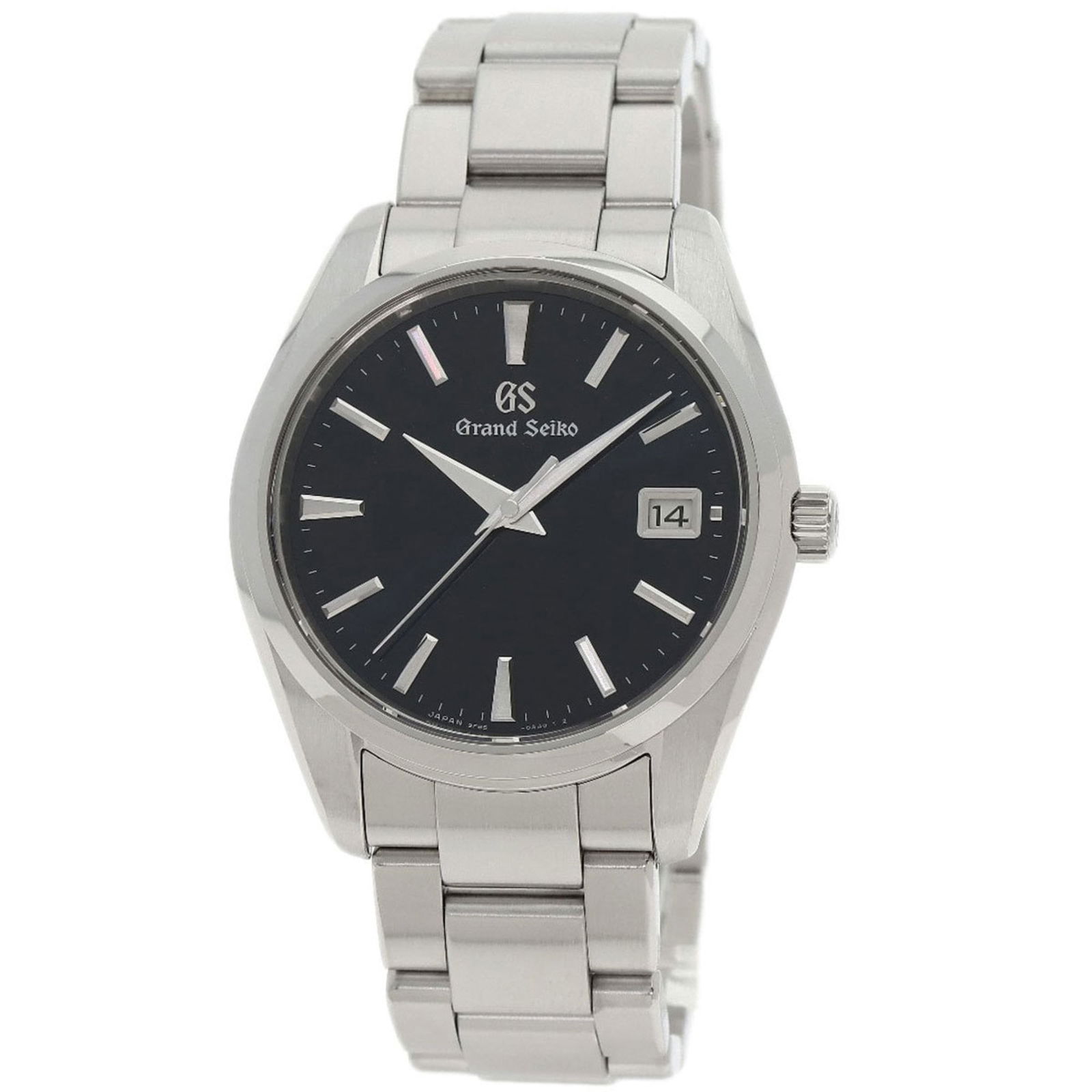 Wristwatch Grand Seiko: Wristwatch Grand Seiko The Grand Seiko Wristwatch for men features an analog display, stainless steel case and band, a blue dial, and is 40mm in diameter, offered in very good used condition. Item