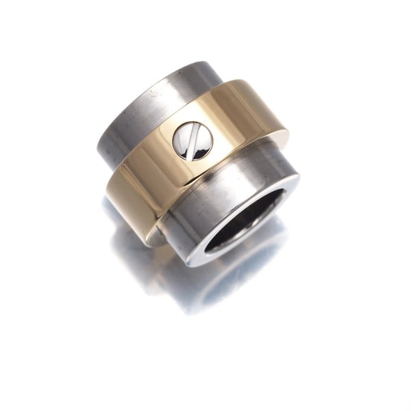 Cartier Santos 100 Pendant 18K 750 Yellow Gold/ Stainless Steel (1 of 5)