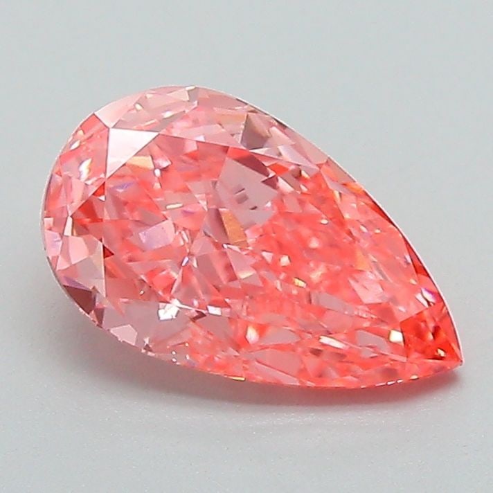 Loose Lab Diamond IGI Pear 1.27ct Fancy Vivid Pink VS1: Loose Lab Diamond IGI Pear 1.27ct Fancy Vivid Pink VS1 Loose lab diamond weighing 1.27ct with a fancy vivid pink color and VS1 clarity, certified by IGI, measures 9.29mm x 5.53mm x 3.57mm. Item