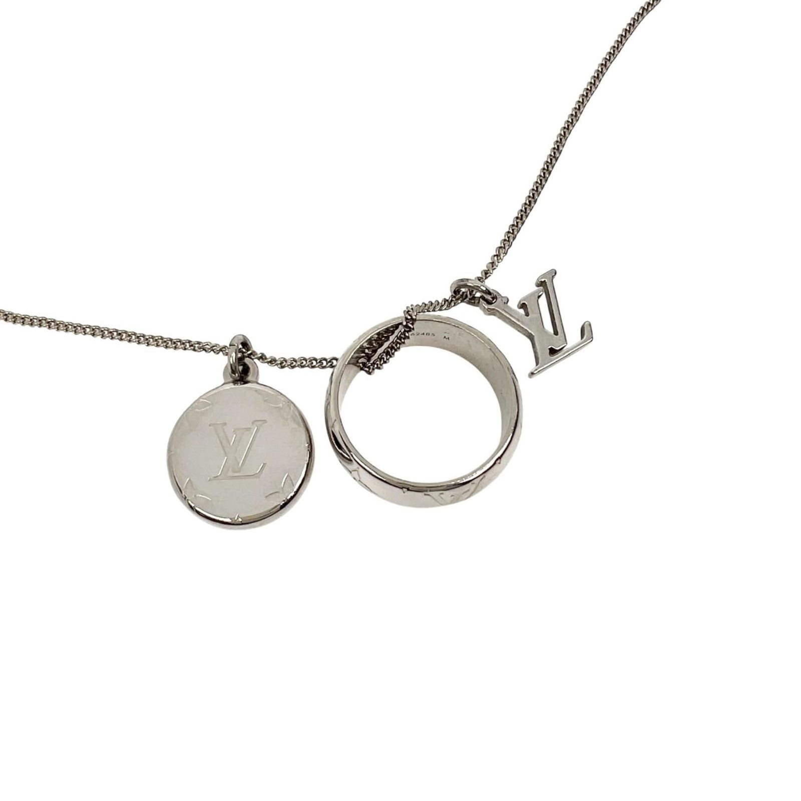 Louis Vuitton Monogram Necklace Ring M62485 Silver DI0138 Approx. 16.5g Unisex (1 of 8)