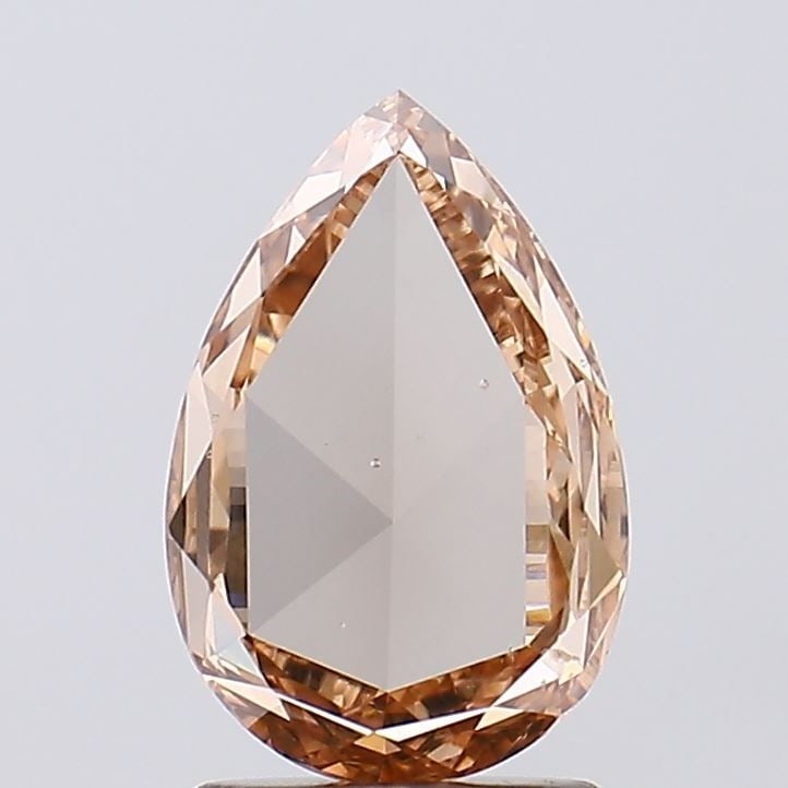 Loose Lab Diamond Pear 1.82ct Fancy Light Pinkish Brown VS2: Loose Lab Diamond Pear 1.82ct Fancy Light Pinkish Brown VS2 Cartier wristwatch for women, with an analog display housed in a stainless steel case and band, 28mm in diameter, used but very good
