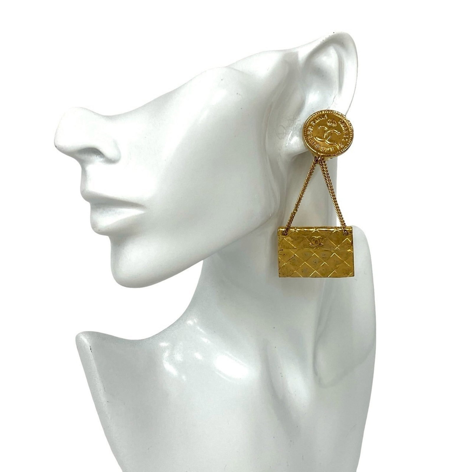 Gold Plating Chanel Clip Earrings (1 of 4)