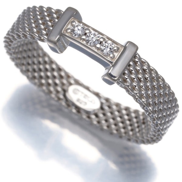 Tiffany & Co. 3P Somerset Ring Diamond Us5.5-5.75 925 Sterling Silver: Tiffany & Co. 3P Somerset Ring Diamond Us5.5-5.75 925 Sterling Silver This Tiffany & Co. Somerset Ring, crafted in 925 sterling silver, features a natural diamond and is sized between US 5.5 to 5.75.