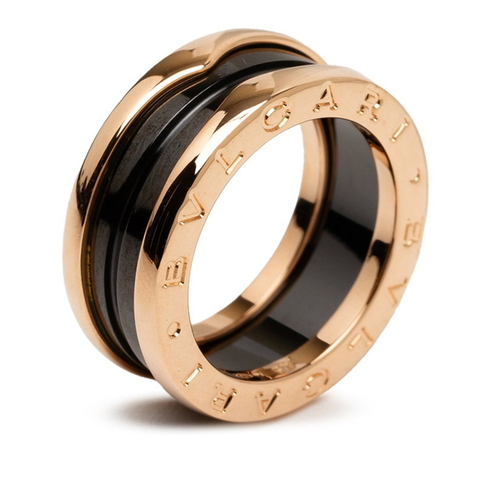 Bvlgari Band Ring in Ceramic and Pink Gold (18K) (1 of 7)
