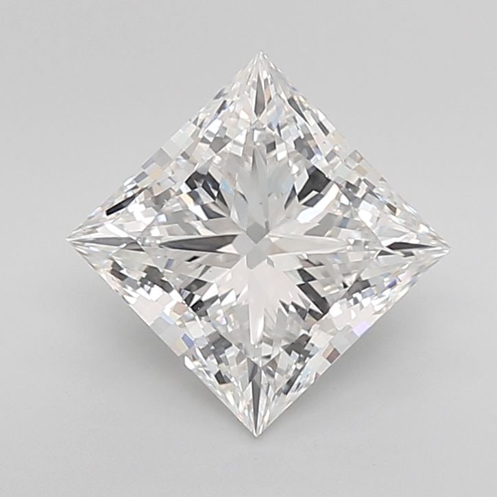 Loose Lab Diamond 4.02ct E VVS2 - IGI Princess: Loose Lab Diamond 4.02ct E VVS2 - IGI Princess Loose lab diamond weighing 4.02ct, with a color grade of E and clarity of VVS2, certified by IGI; measurements are 8.63L x 8.53W x 6.06H. Item