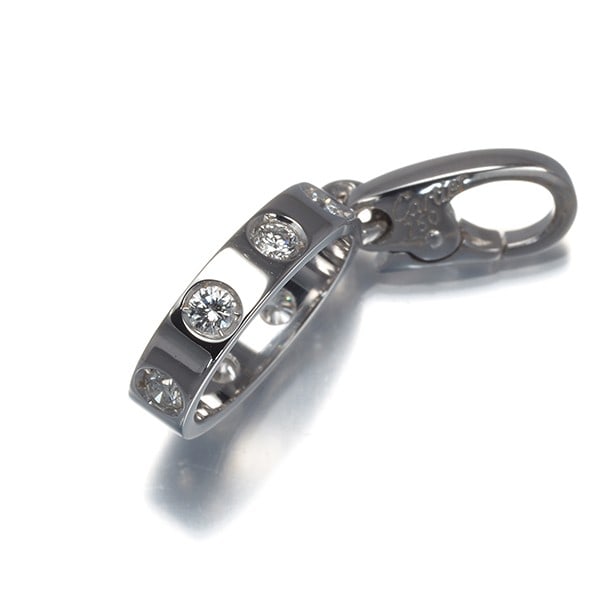 Cartier 18K 750 White Gold Diamond Love Charm Pendant (1 of 4)