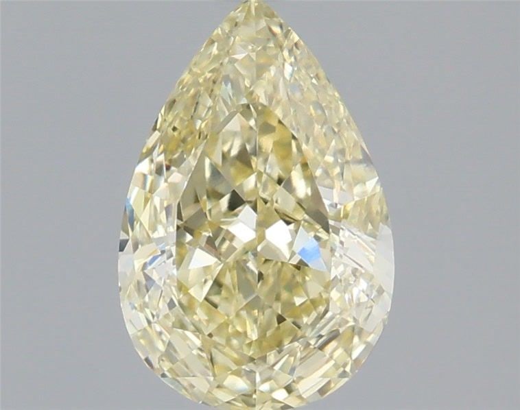 Loose Lab Diamond IGI Pear 1.03ct Fancy Light Yellow VVS2: Loose Lab Diamond IGI Pear 1.03ct Fancy Light Yellow VVS2 Loose lab-grown diamond, IGI certified, weighing 1.03ct with a pear cut, color Fancy Light Yellow, and clarity VVS2. Measurements are 8.48L x