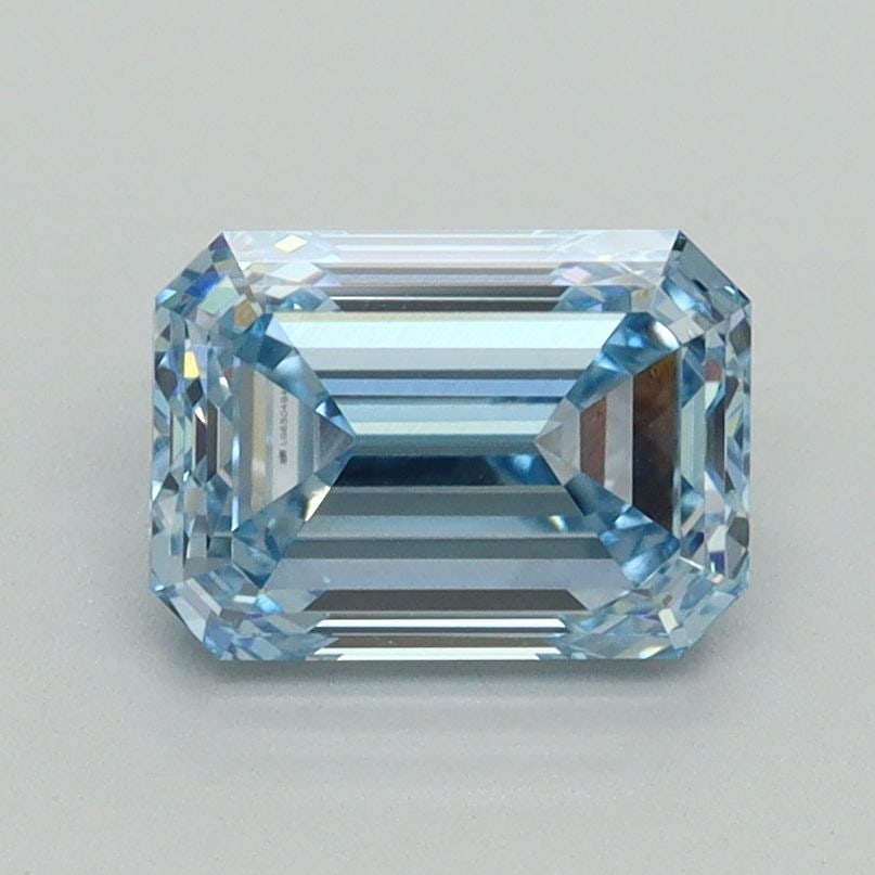 Loose Lab Diamond IGI Emerald 1.53ct Fancy Intense Blue VS1: Loose Lab Diamond IGI Emerald 1.53ct Fancy Intense Blue VS1 Loose lab-grown diamond weighing 1.53 carats, with fancy intense blue color, VS1 clarity, and IGI certification. Measurements are 7.42L x
