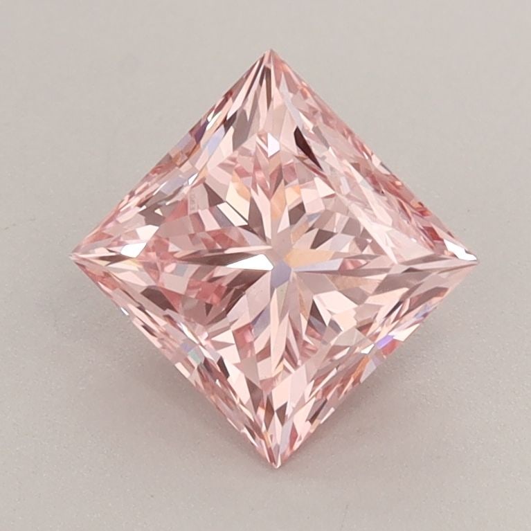 Loose Lab Diamond IGI Princess 1.55ct Fancy Vivid Pink VS1: Loose Lab Diamond IGI Princess 1.55ct Fancy Vivid Pink VS1 This loose lab-grown diamond weighs 1.1 ct, with a fancy vivid pink color and VS1 clarity, certified by IGI. It has VG polish and symmetry, m