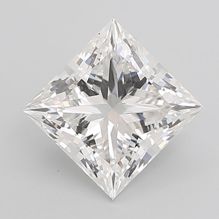 Loose Lab Diamond IGI Princess 4.1ct F VVS2: Loose Lab Diamond IGI Princess 4.1ct F VVS2 Loose lab-grown diamond weighing 4.1ct with a princess cut, color F, clarity VVS2, and IGI certification. Measurements are 8.8L x 8.67W x 6.16H. Item