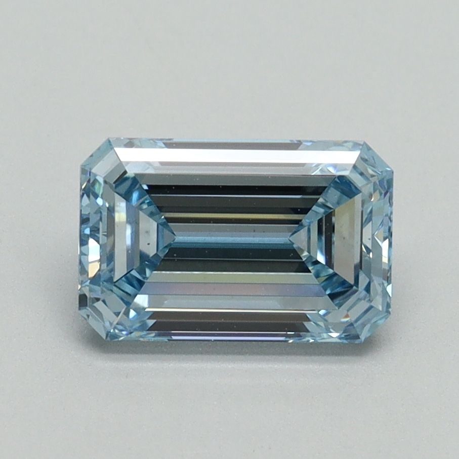 Loose Lab Diamond IGI Emerald 1.53ct Fancy Intense Blue VS1: Loose Lab Diamond IGI Emerald 1.53ct Fancy Intense Blue VS1 Loose lab-grown diamond, IGI certified, weighing 1.53ct with a Fancy Intense Blue color, VS1 clarity, EX polish and symmetry, measuring 8.33