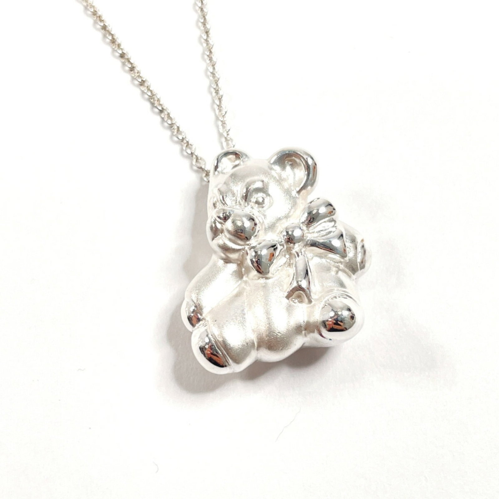Tiffany & Co. Women's 925 Sterling Silver Teddy Bear Necklace (1 of 6)