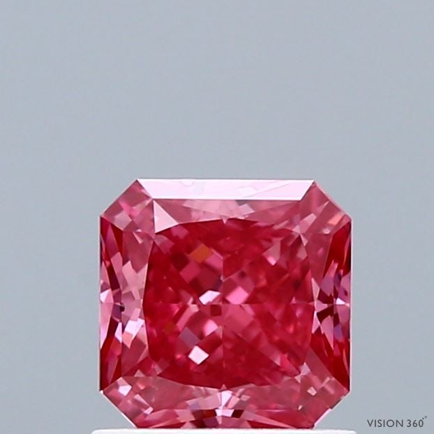 Loose Lab Diamond IGI Square Radiant 1.01ct Fancy Vivid Pink VS1: Loose Lab Diamond IGI Square Radiant 1.01ct Fancy Vivid Pink VS1 Loose lab-grown diamond, IGI certified, 1.01ct in square radiant cut, fancy vivid pink color, VS1 clarity, measuring 5.61mm x 5.55mm x