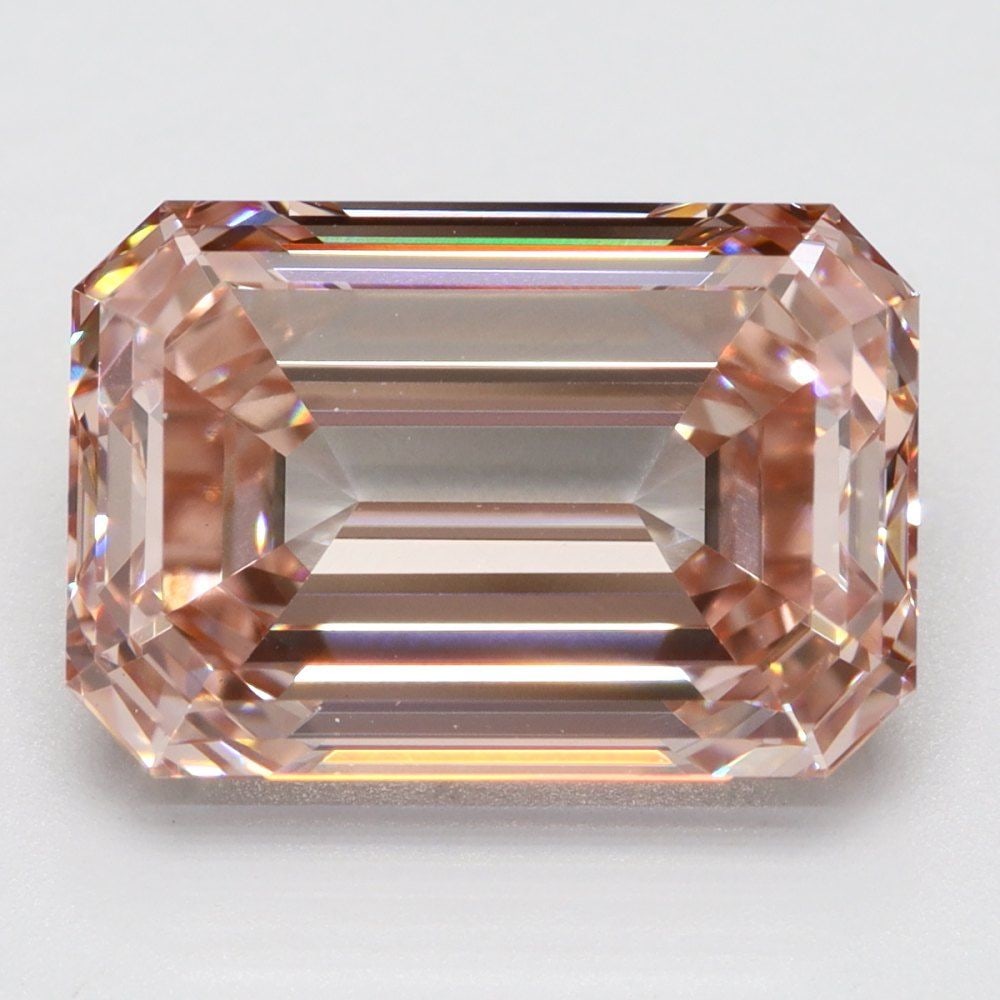 Loose Lab Diamond 2.1ct Fancy Vivid Pink VS1 - Emerald: Loose Lab Diamond 2.1ct Fancy Vivid Pink VS1 - Emerald Loose lab diamond weighing 2.1ct, color Fancy Vivid Pink, clarity VS1, with very good polish and symmetry; not certified. Item Specifics: Source: