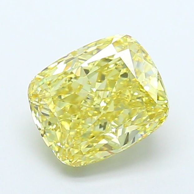 Loose Lab Diamond IGI Cushion Modified 4.53ct Fancy Intense Yellow VS1: Loose Lab Diamond IGI Cushion Modified 4.53ct Fancy Intense Yellow VS1 Loose lab-grown diamond, 4.53ct Fancy Intense Yellow, IGI certified, clarity VS1, features excellent polish and symmetry;