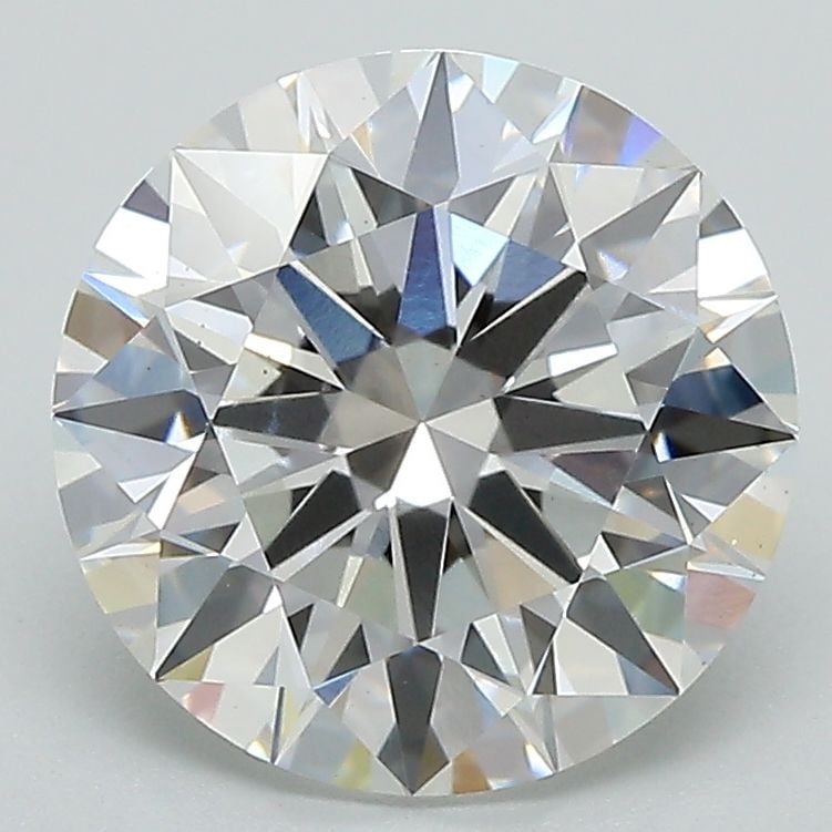 Loose Lab Diamond GIA Round 3.09ct F VS2: Loose Lab Diamond GIA Round 3.09ct F VS2 IWC wristwatch for men featuring a stainless steel case and a leather band. The case diameter is 42mm, with a wrist size of 17.5cm, in good condition with